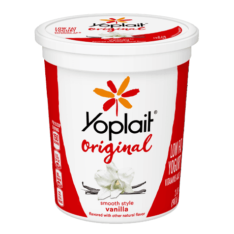 Yoplait Original Tub Vanilla Yogurt, front of product.