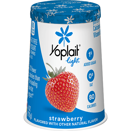 Yoplait Light Single Serve Strawberry Yogurt, front of product.