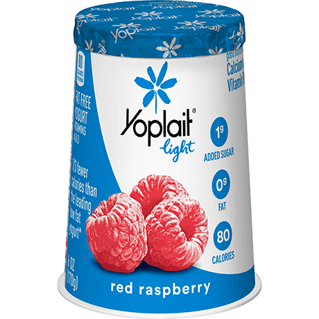 Yoplait Light Single Serve Red Raspberry Yogurt, front of product.