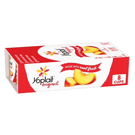 Yoplait Original 8 Count Harvest Peach, front of product.