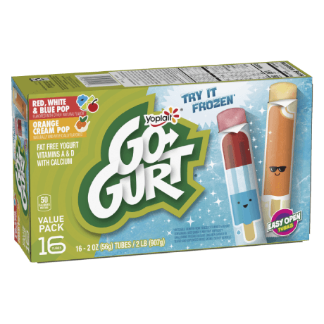Yoplait Go-GURT 16 Count Variety Pack Yogurt, front of product.