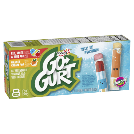 Go-Gurt 8 count frozen novelty flavors, front of package