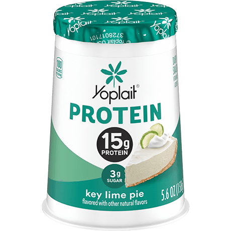 Yoplait protein key lime pie yogurt single serve, front of package