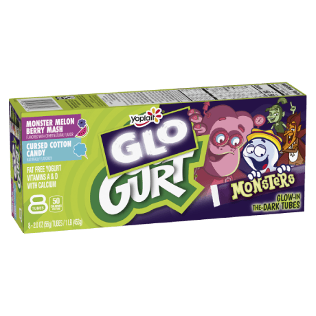 Go-Gurt cursed cotton candy and monster melon berry mash, front of product