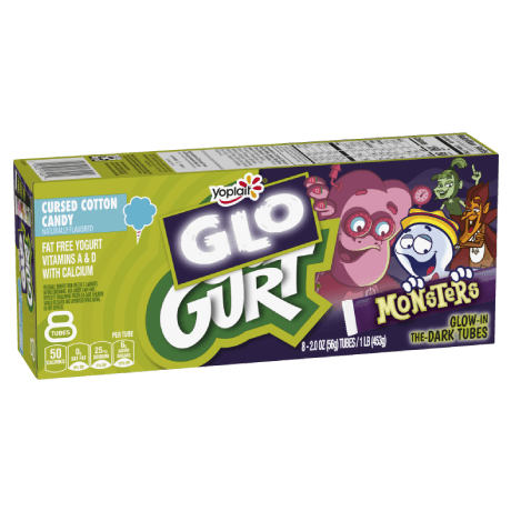 Yoplait Go-GURT 8 Count Cotton Candy Tubes, front of product.