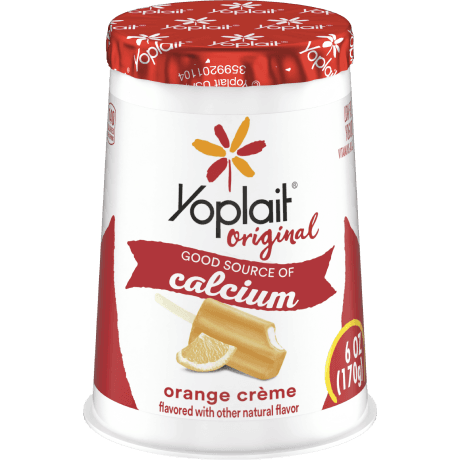 Yoplait original orange creme yogurt, front of package