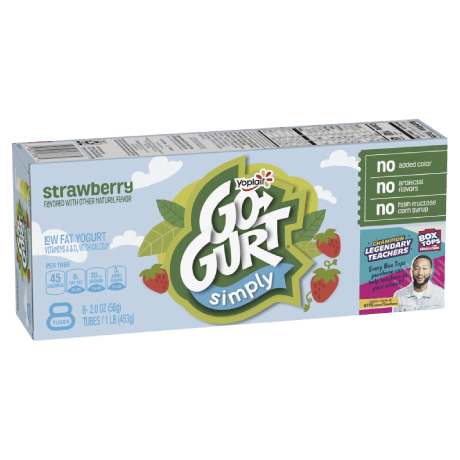 Yoplait Go-GURT 8 count Simply Strawberry, front of package