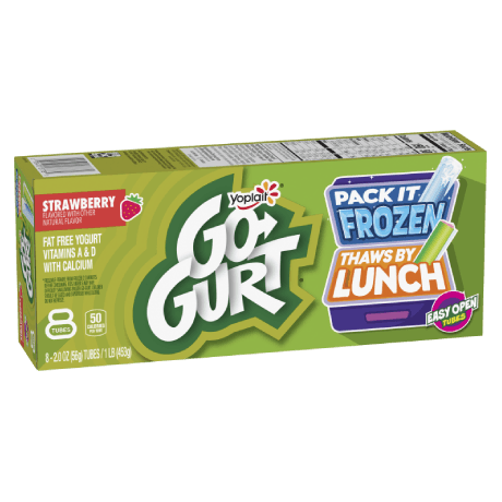 Go-GURT strawberry 8 count, front of package